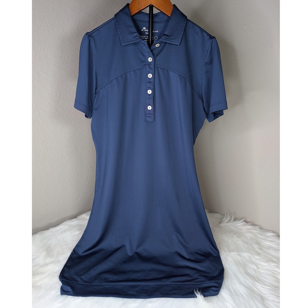 Peter Millar Polo Dress Womens Small Navy Blue Wicking UPF 50+ Athletic Golf